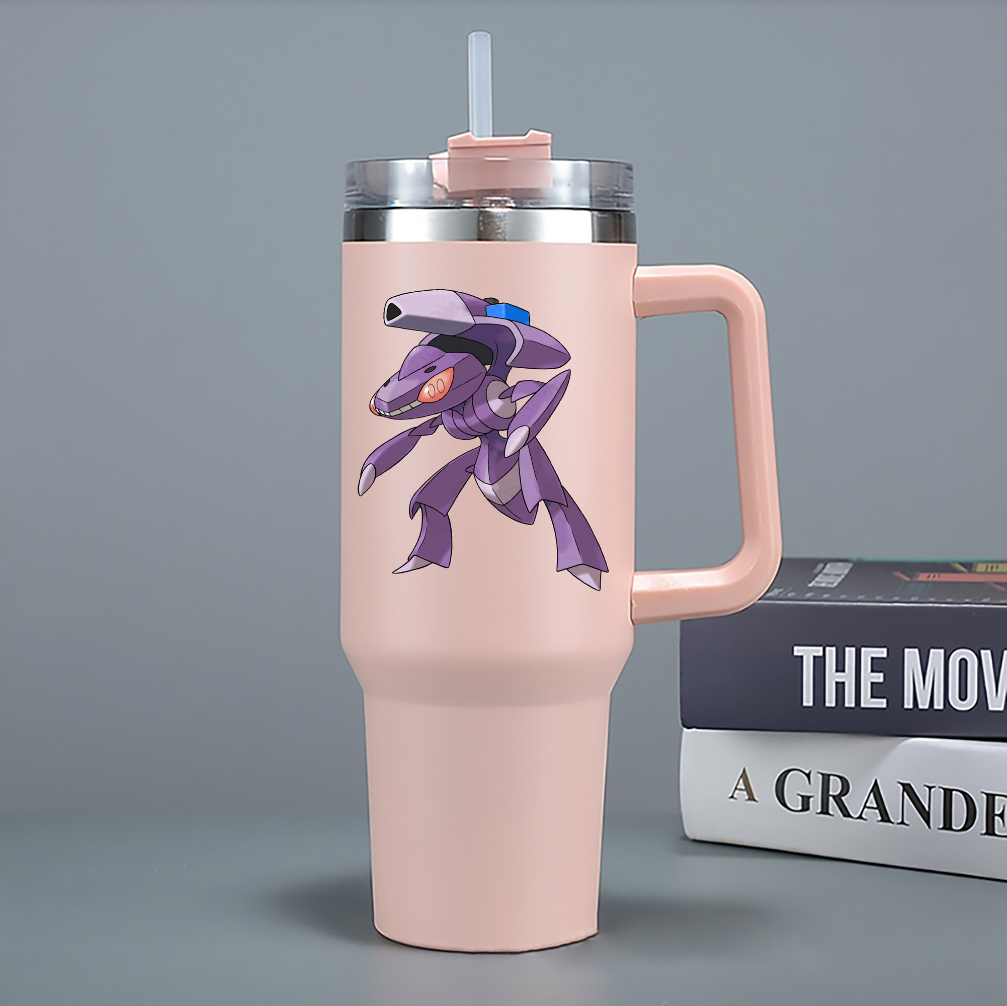 （画像用） ポケットモンスター Pokémon 1200mL車用タンブラー - クリスタルステッカー（プラスチックストロー付き）